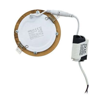 LED Podhľadové svietidlo CIRCLE LED/6W/230V 4200K pr. 11,8 cm hnedá