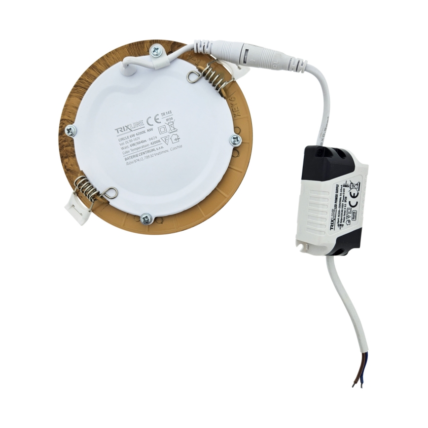 LED Podhľadové svietidlo CIRCLE LED/6W/230V 4200K pr. 11,8 cm hnedá