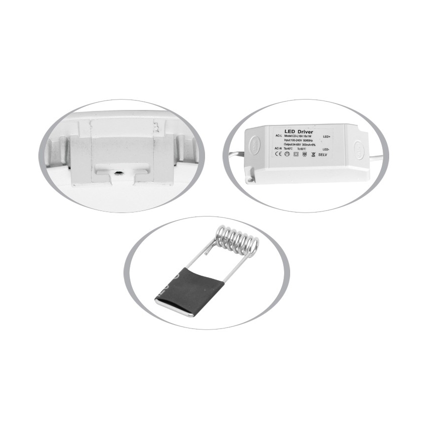 LED Kúpeľňové podhľadové svietidlo LADA LED/25W/230V 4100K IP44