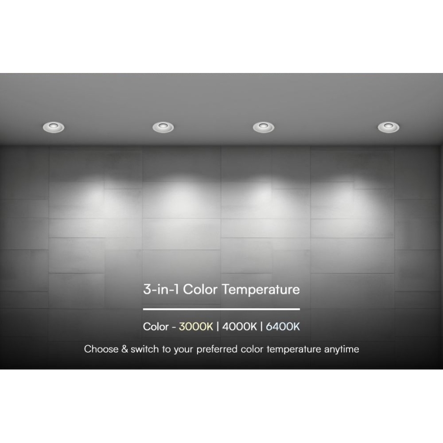 LED Podhľadové svietidlo LED/12W/230V 3000/4000/6400K ø 8,6 cm biela