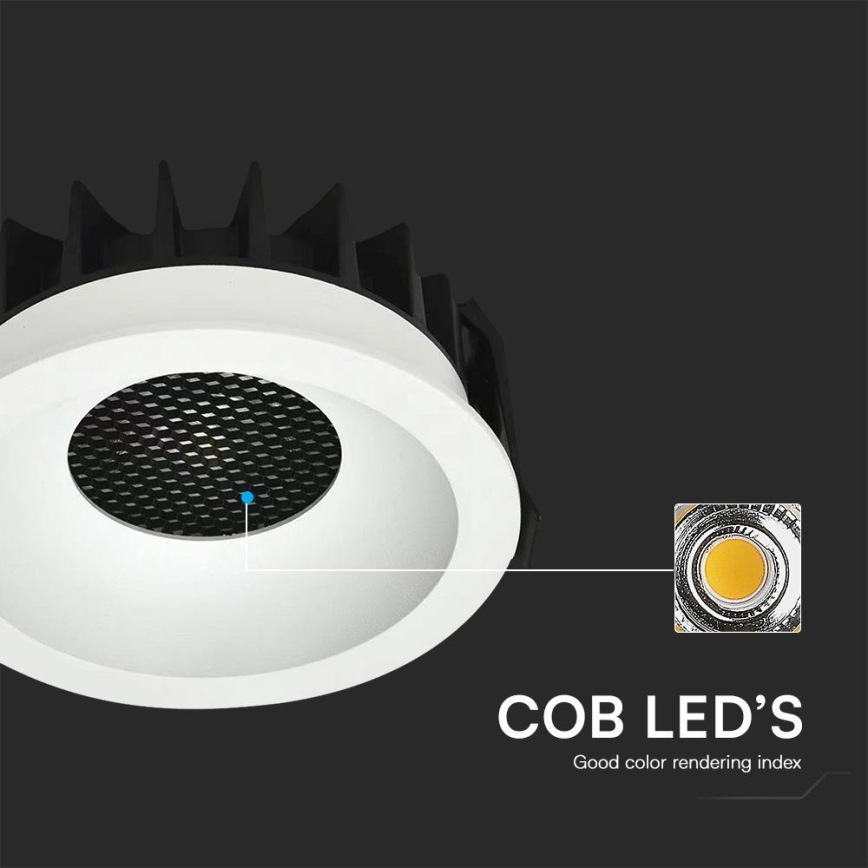 LED Podhľadové svietidlo LED/12W/230V 3000/4000/6400K ø 8,6 cm biela