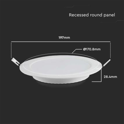 LED Podhľadové svietidlo LED/12W/230V 6500K