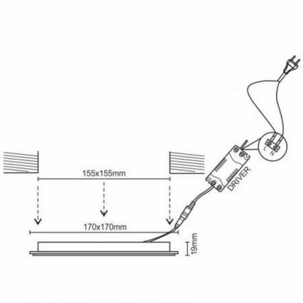 LED Podhľadové svietidlo LED/12W/230V