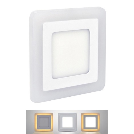 LED podhľadové svietidlo LED/18W+1xLED/6W 245x245 mm