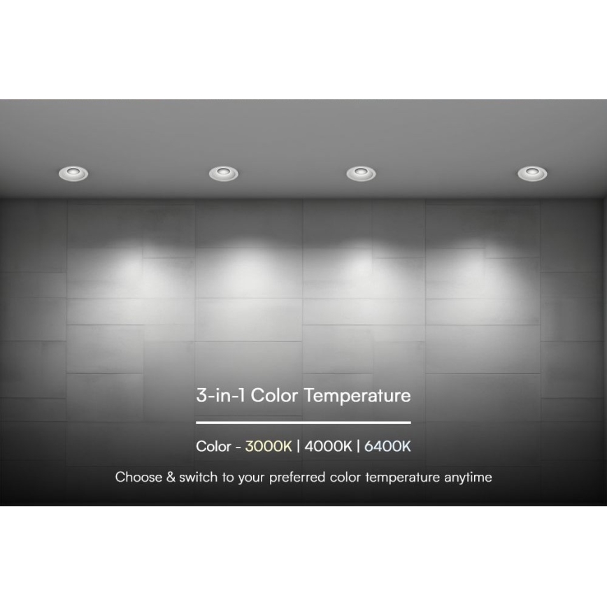 LED Podhľadové svietidlo LED/18W/230V 3000/4000/6400K pr. 10,6 cm biela