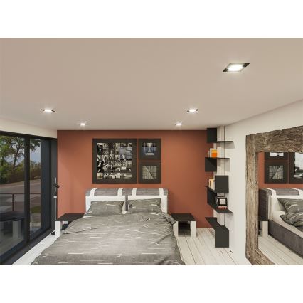 LED Podhľadové svietidlo LED/18W/230V 4000K 11,5x11,5 cm čierna