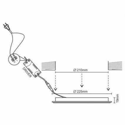 LED Podhľadové svietidlo LED/18W/230V