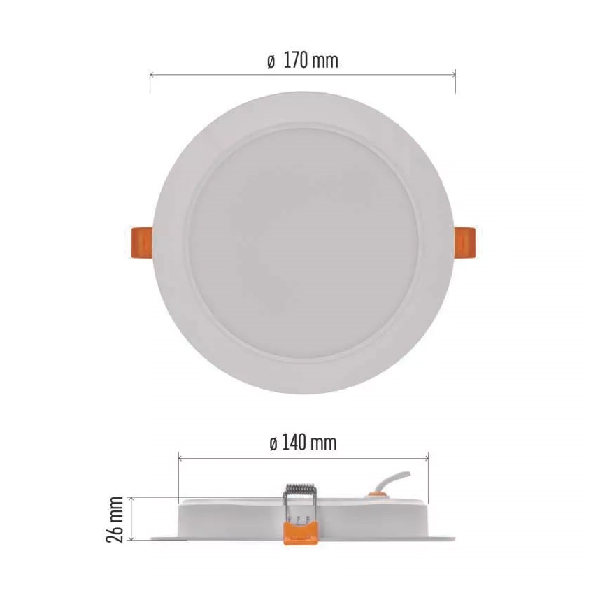 LED Podhľadové svietidlo LED/18W/230V pr. 17 cm biela