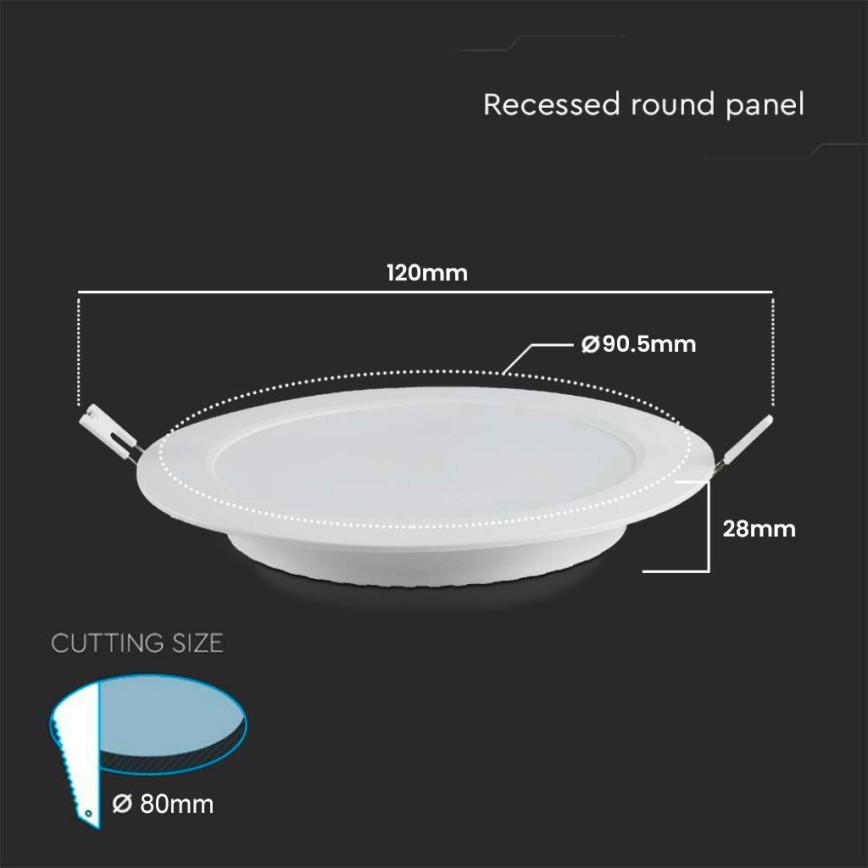 LED Podhľadové svietidlo LED/3W/230V pr. 9,5 cm 4000K biela