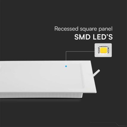 LED Podhľadové svietidlo LED/6W/230V 12x12 cm 3000K biela