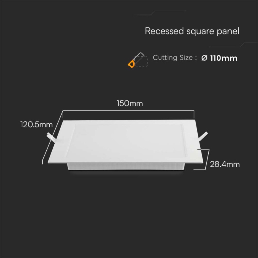 LED Podhľadové svietidlo LED/6W/230V 12x12 cm 6500K biela
