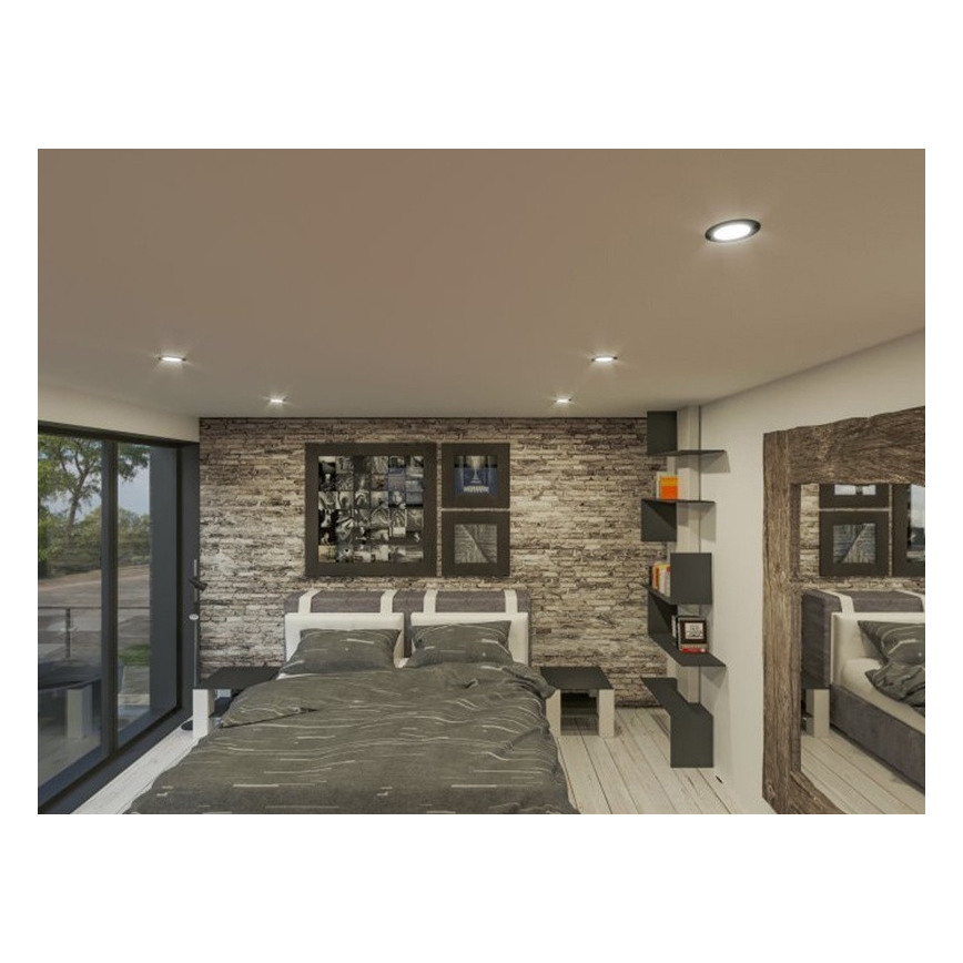 LED Podhľadové svietidlo LED/6W/230V 4000K pr. 8,5 cm čierna