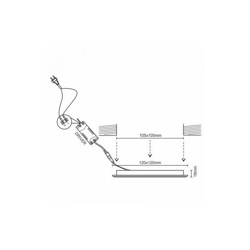LED Podhľadové svietidlo LED/6W/230V
