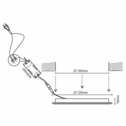 LED Podhľadové svietidlo LED/6W/230V