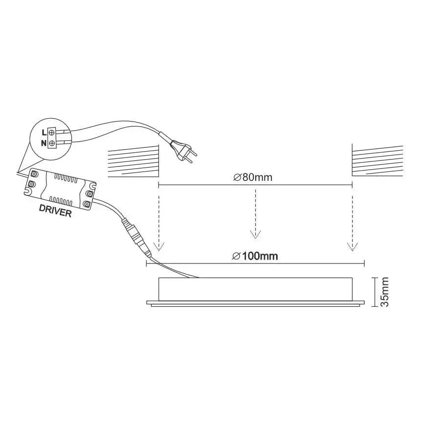 LED Podhľadové svietidlo LED/7,5W/230V 4000K biela/strieborná
