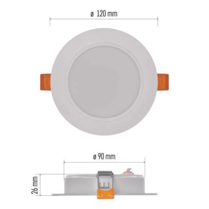 LED Podhľadové svietidlo LED/9W/230V pr. 12 cm biela