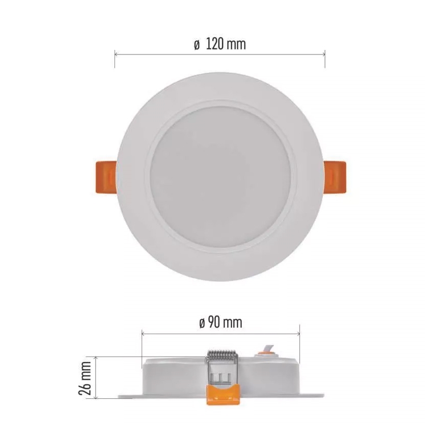 LED Podhľadové svietidlo LED/9W/230V pr. 12 cm biela