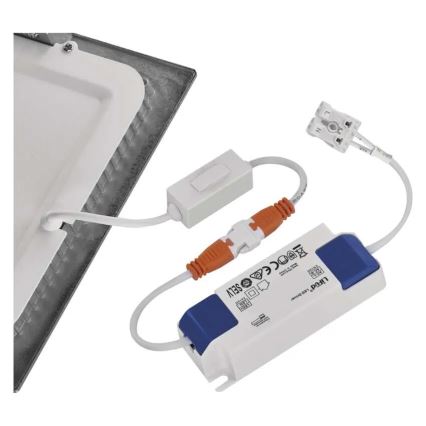 LED podhľadové svietidlo NEXXO LED/18W/230V 3000/3500/4000K strieborné 22,5x22,5 cm