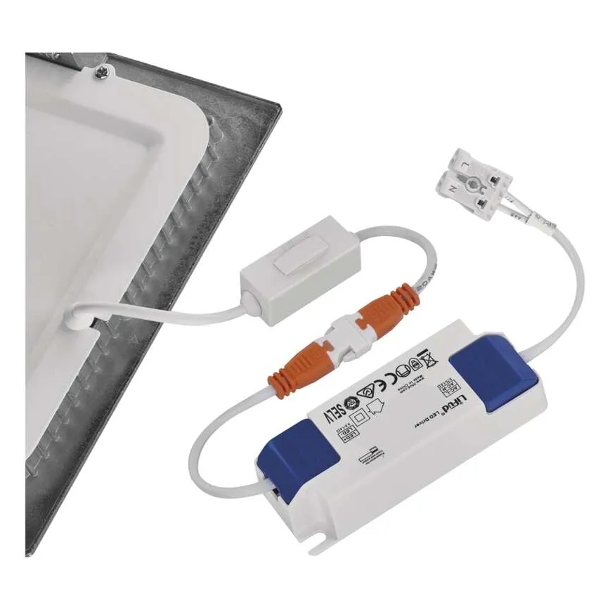 LED podhľadové svietidlo NEXXO LED/18W/230V 3000/3500/4000K strieborné 22,5x22,5 cm