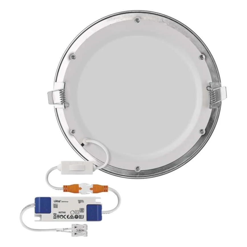 LED podhľadové svietidlo NEXXO LED/18W/230V 3000/3500/4000K strieborné pr. 22,5 cm