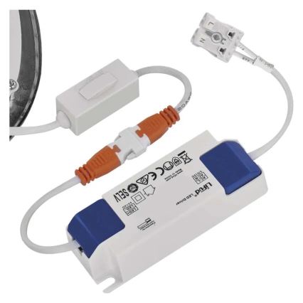 LED podhľadové svietidlo NEXXO LED/7W/230V 3000/3500/4000K strieborné pr. 12 cm