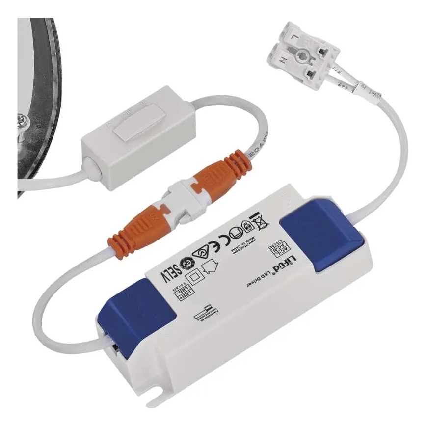 LED podhľadové svietidlo NEXXO LED/7W/230V 3000/3500/4000K strieborné pr. 12 cm