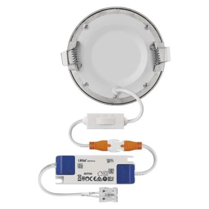 LED podhľadové svietidlo NEXXO LED/7W/230V 3000/3500/4000K strieborné pr. 12 cm