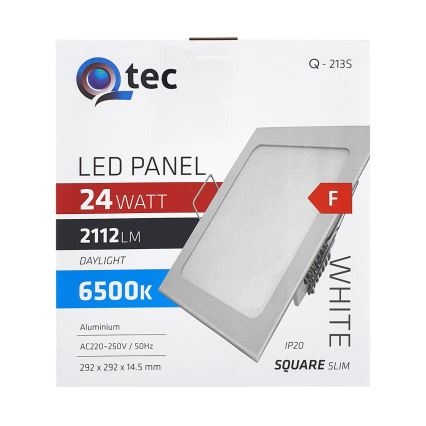 LED Podhľadové svietidlo QTEC LED/24W/230V 6500K 29,2x29,2 cm