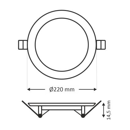 LED Podhľadové svietidlo ROUND LED/18W/230V 2700K