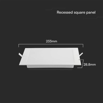 LED Podhľadové svietidlo SAMSUNG CHIP LED/18W/230V 4000K 22x22 cm biela
