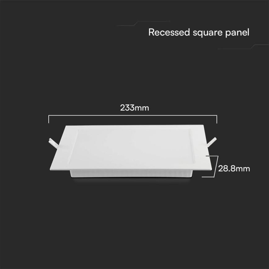LED Podhľadové svietidlo SAMSUNG CHIP LED/18W/230V 4000K 22x22 cm biela
