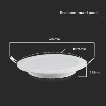 LED Podhľadové svietidlo SAMSUNG CHIP LED/24W/230V 4000K pr. 29,4 cm biela