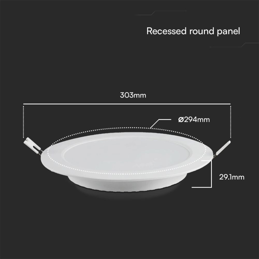 LED Podhľadové svietidlo SAMSUNG CHIP LED/24W/230V 4000K pr. 29,4 cm biela