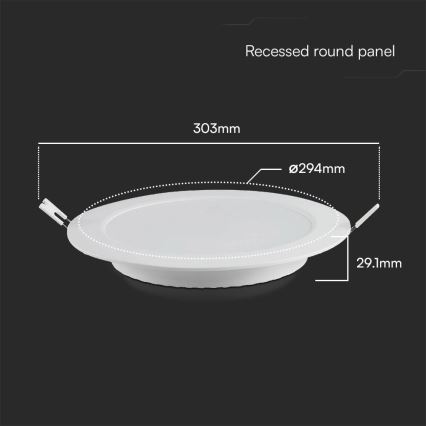 LED Podhľadové svietidlo SAMSUNG CHIP LED/24W/230V 6500K pr. 29,4 cm biela