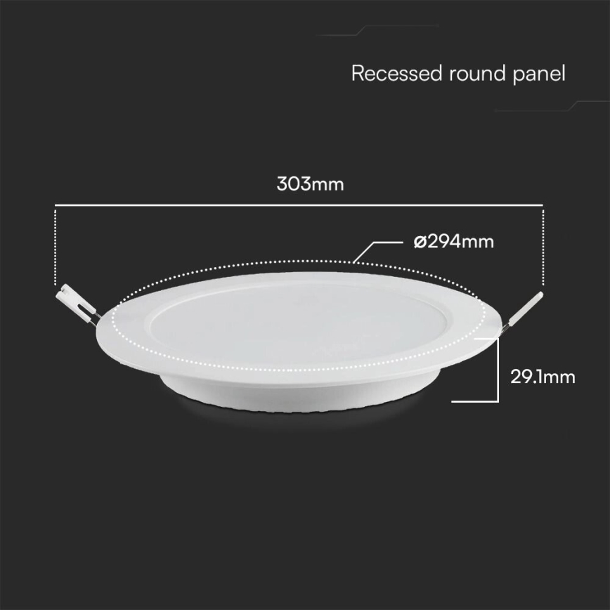 LED Podhľadové svietidlo SAMSUNG CHIP LED/24W/230V 6500K pr. 29,4 cm biela