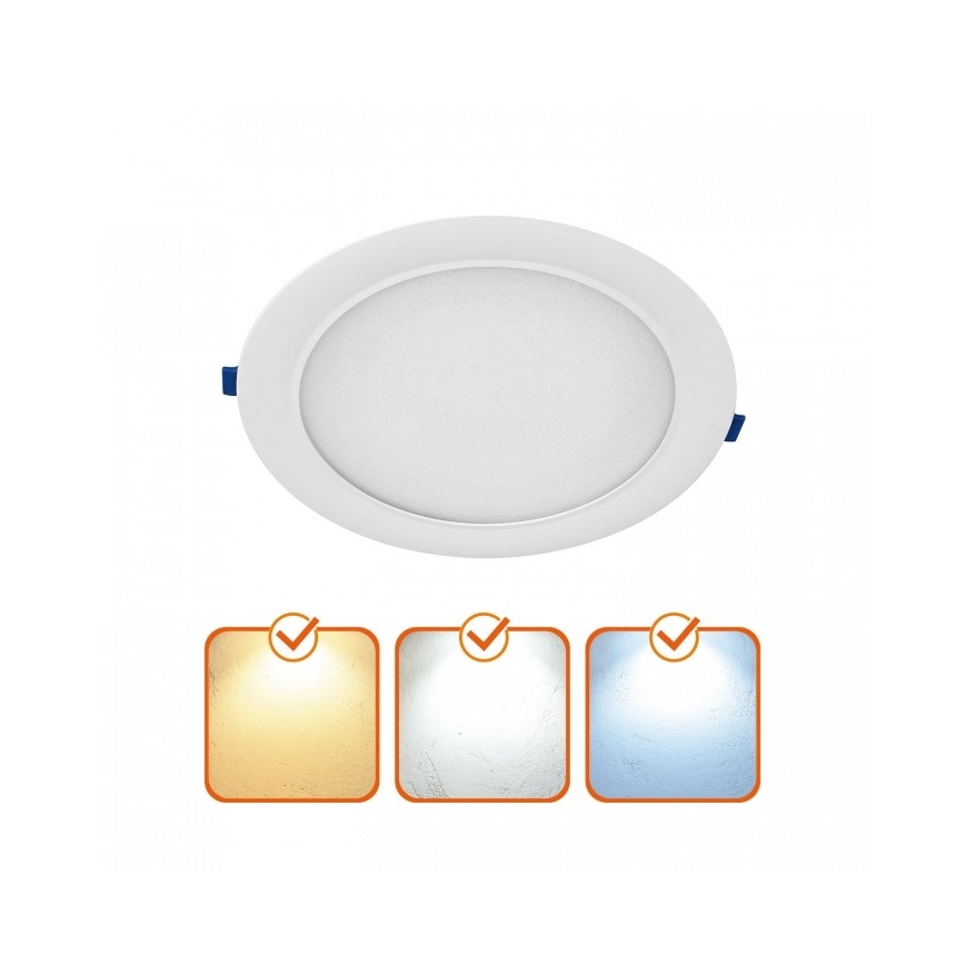 LED podhľadové svietidlo SIGARO LED/18W/230V 3000/4000/6500K pr. 22 cm biele