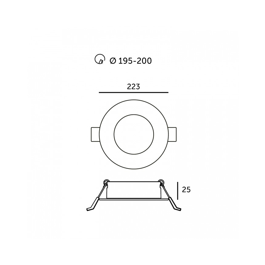 LED podhľadové svietidlo SIGARO LED/18W/230V 3000/4000/6500K pr. 22 cm biele