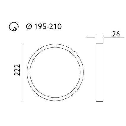 LED Podhľadové svietidlo SIGARO PT LED/18W/230V 4000K IP40