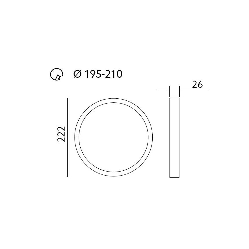 LED Podhľadové svietidlo SIGARO PT LED/18W/230V 4000K IP40