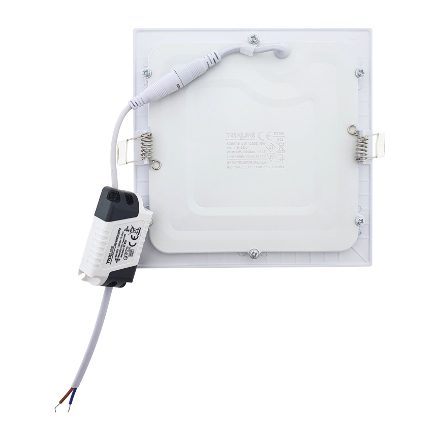 LED Podhľadové svietidlo SQUARE LED/12W/230V 4200K 16,8x16,8 cm biela