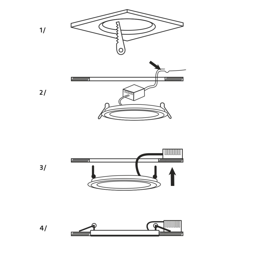 LED Podhľadové svietidlo SQUARE LED/15W/230V 4200K 18,8x18,8 cm biela