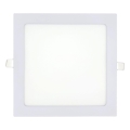 LED Podhľadové svietidlo SQUARE LED/18W/230V 2700K 22x22 cm biela