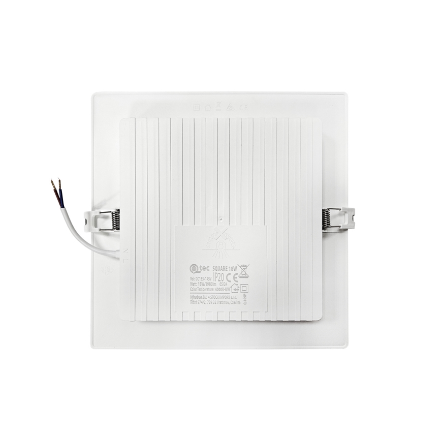 LED Podhľadové svietidlo SQUARE LED/18W/230V 4000K 22x22 cm biela
