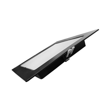 LED Podhľadové svietidlo SQUARE LED/18W/230V 4000K 22x22 cm čierna