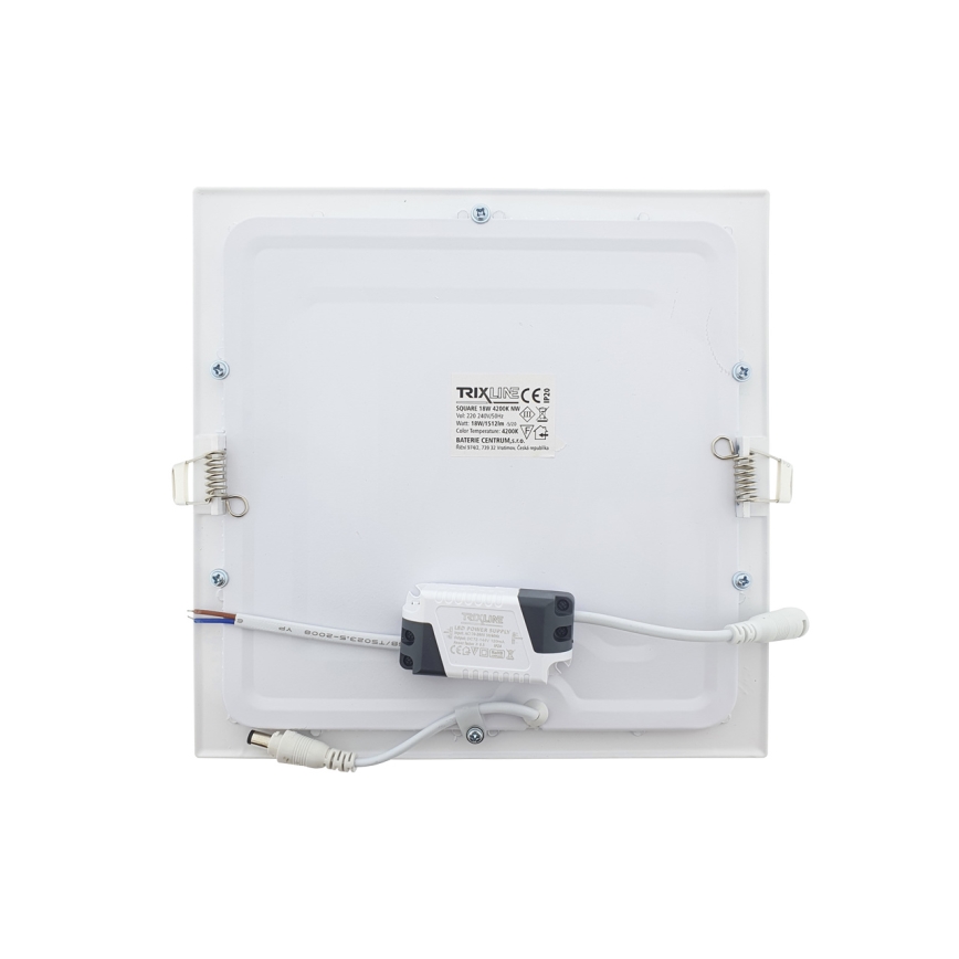 LED Podhľadové svietidlo SQUARE LED/18W/230V 4200K 22x22 cm biela