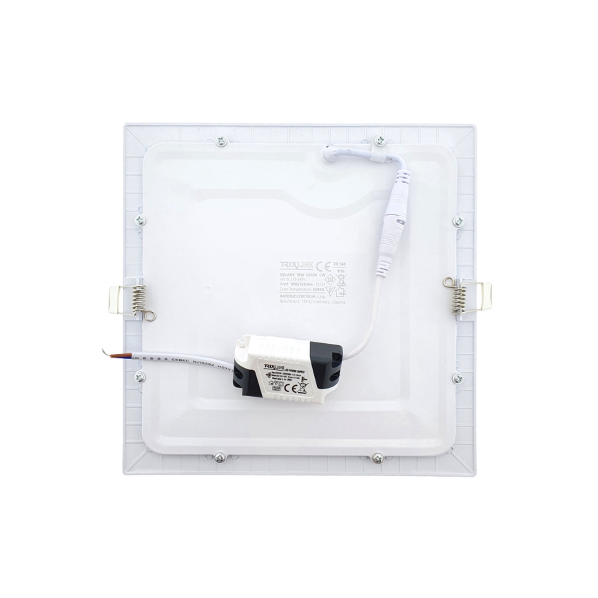 LED Podhľadové svietidlo SQUARE LED/18W/230V 6500K 22x22 cm biela