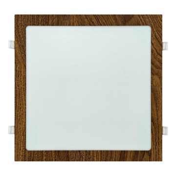 LED Podhľadové svietidlo SQUARE LED/24W/230V 4200K 29,2x29,2 cm hnedá