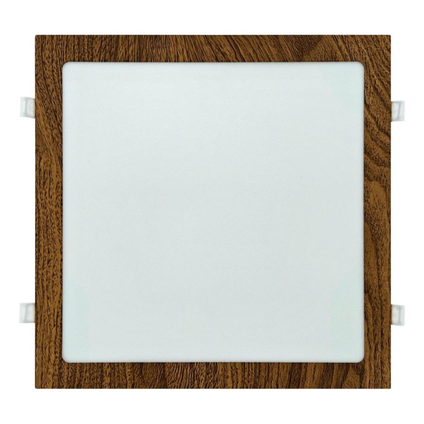 LED Podhľadové svietidlo SQUARE LED/24W/230V 4200K 29,2x29,2 cm hnedá