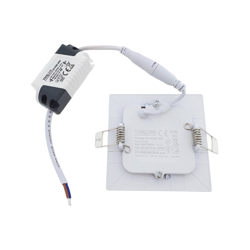 LED Podhľadové svietidlo SQUARE LED/3W/230V 4200K 8,3x8,3 cm biela