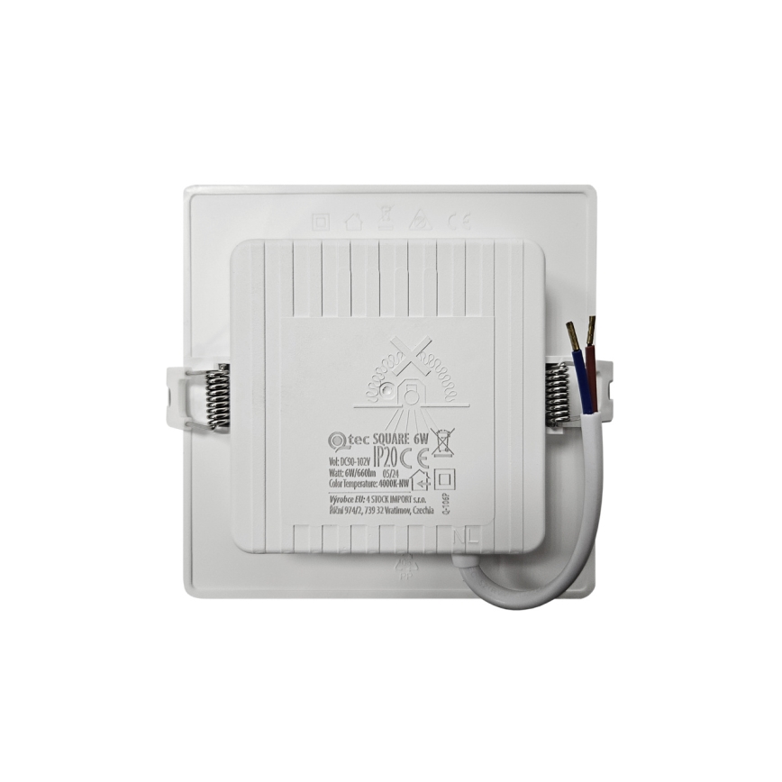 LED Podhľadové svietidlo SQUARE LED/6W/230V 4000K 12x12 cm biela